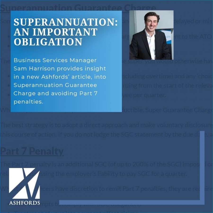 Superannuation - An Important Obligation