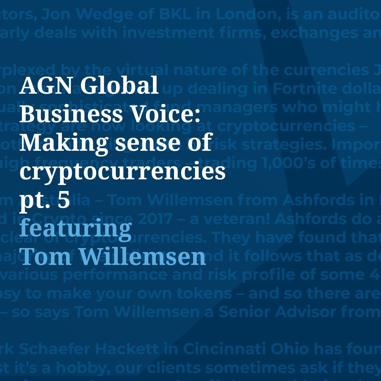 AGN International Business Voice - Making sense of cryptocurrencies - pt. 5