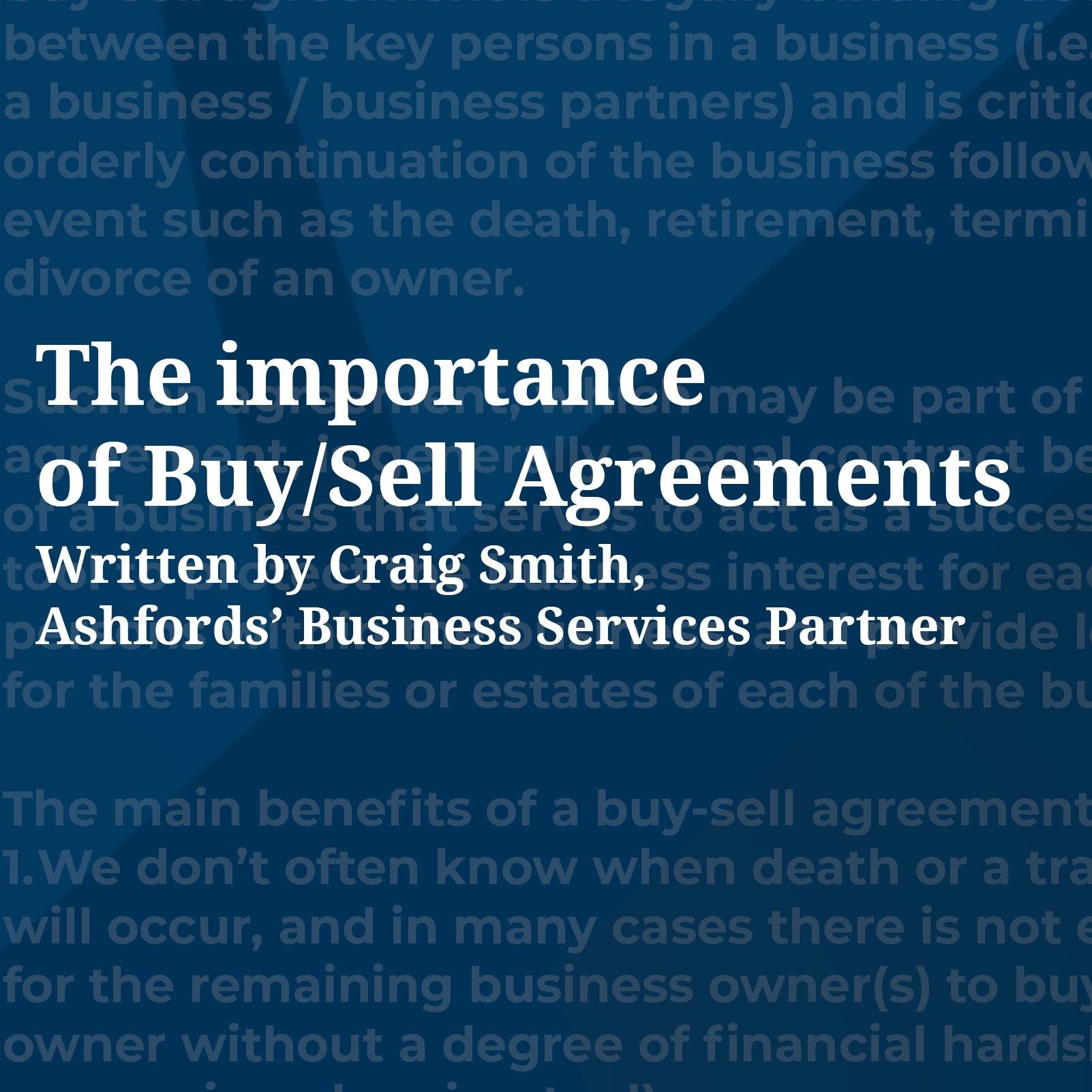 The Importance of Buy/Sell Agreements